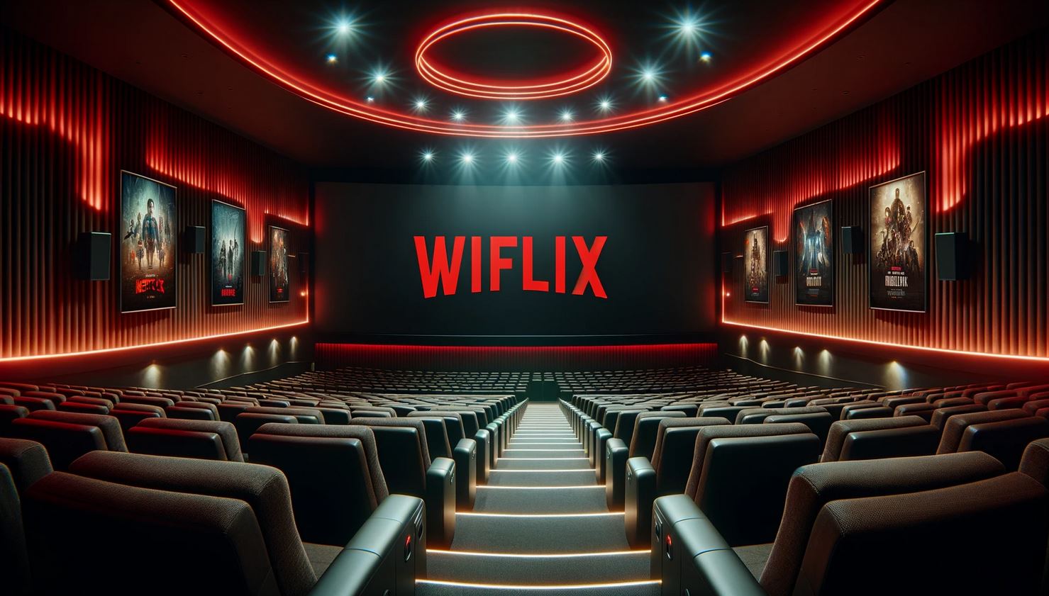 Couverture Wiflix montrant des scènes de films populaires